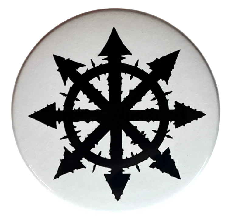 Magnes okrągły na lodówkę Warhammer Znak Chaos Undivided 58mm