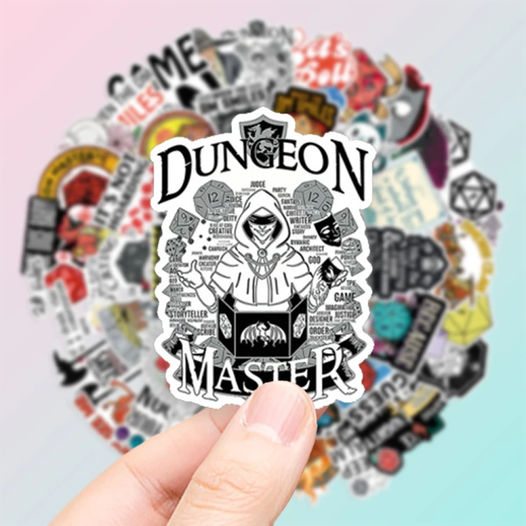 Naklejki winylowe Wlepy Dungeons &amp;amp; Dragons D&amp;amp;D 50szt STICKERBOMB