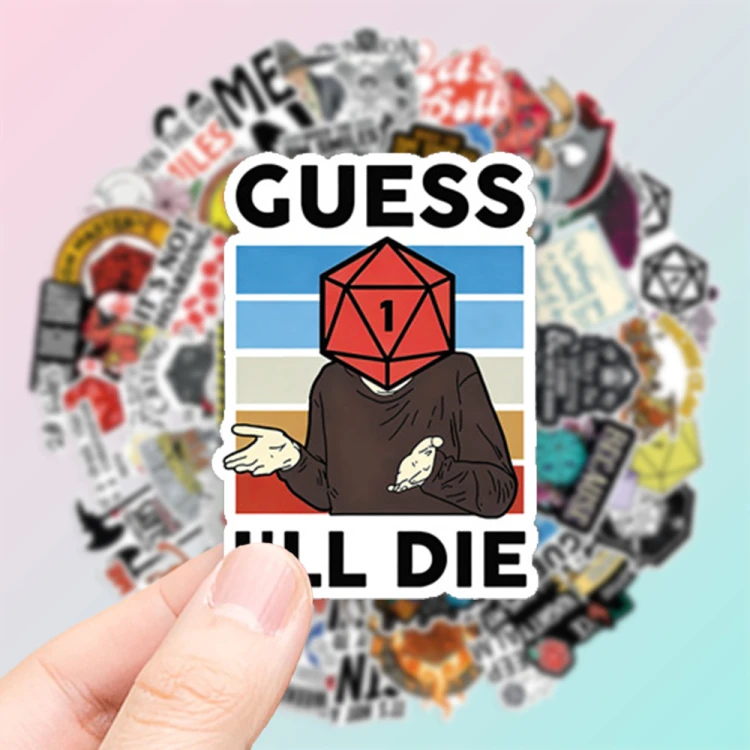 Naklejki winylowe Wlepy Dungeons &amp;amp; Dragons D&amp;amp;D 50szt STICKERBOMB