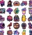 Naklejki winylowe Wlepy Neon Aesthetic Stickers 50 szt STICKERBOMB