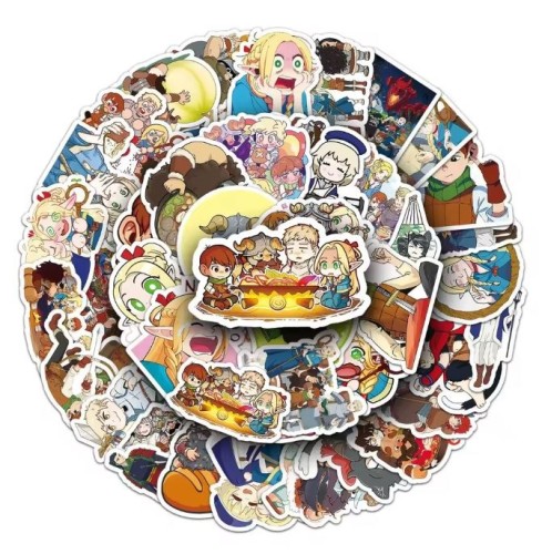 Naklejki winylowe Wlepy Dungeon Meshi Delicious 50 szt STICKERBOMB