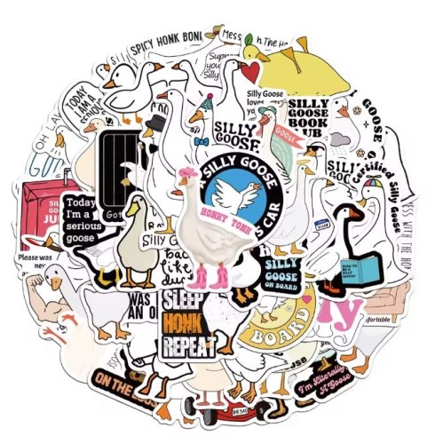 Naklejki winylowe Wlepy Zabawne Gęsi Silly Goose 50 szt STICKERBOMB