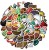 Naklejki winylowe Wlepy Pikselowy Świat Minecraft 70 szt STICKERBOMB