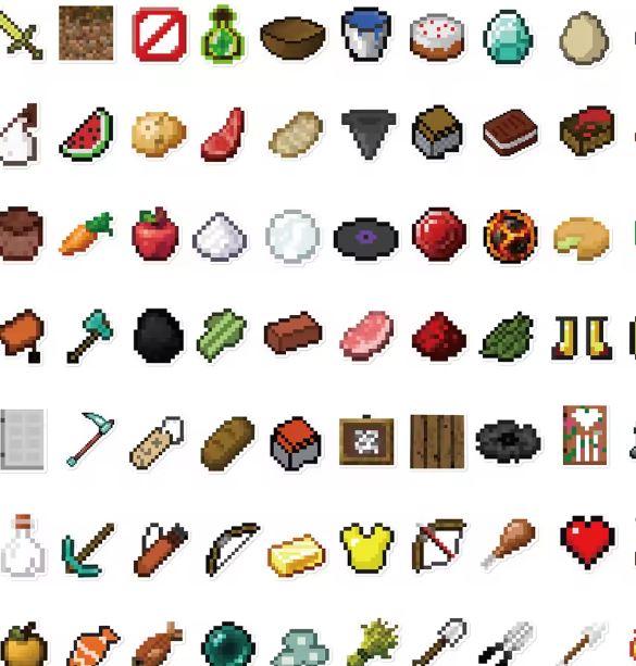 Naklejki winylowe Wlepy Pikselowy Świat Minecraft 70 szt STICKERBOMB