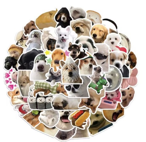 Naklejki winylowe Wlepy Zabawne Psy Śmieszne Memy 50 szt STICKERBOMB