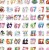 Naklejki winylowe Wlepy Zabawne Memy 67 Six Seven 50 szt STICKERBOMB