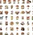 Naklejki winylowe Wlepy Vintage Leśne Wróżki 50 szt STICKERBOMB