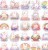 Naklejki winylowe Wlepy Urocze Pastelowe Króliki 50 szt STICKERBOMB