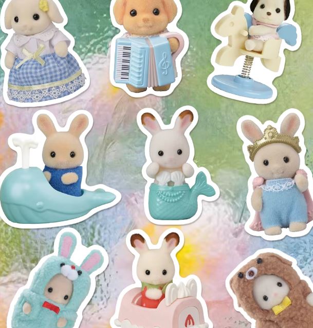 Naklejki winylowe Wlepy Calico Critters Sylvanian Families 50 szt STICKERBOMB