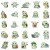 Naklejki winylowe Wlepy Zielone Żółwie Kawaii 50 szt STICKERBOMB