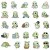 Naklejki winylowe Wlepy Zielone Żółwie Kawaii 50 szt STICKERBOMB
