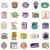 Naklejki winylowe Wlepy Zdrowie Psychiczne Nastrój 50 szt STICKERBOMB