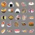 Naklejki winylowe Wlepy Japońskie Jedzenie Sushi Ramen 50 szt STICKERBOMB
