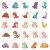 Naklejki winylowe Wlepy Kreskówkowe Dinozaury 100 szt STICKERBOMB
