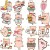 Naklejki winylowe Wlepy Świnki Kawaii Lulu Pig 40 szt STICKERBOMB