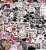 Naklejki winylowe Wlepy Czarno-białe Downtown girl MIX 50 sztuk STICKERBOMB