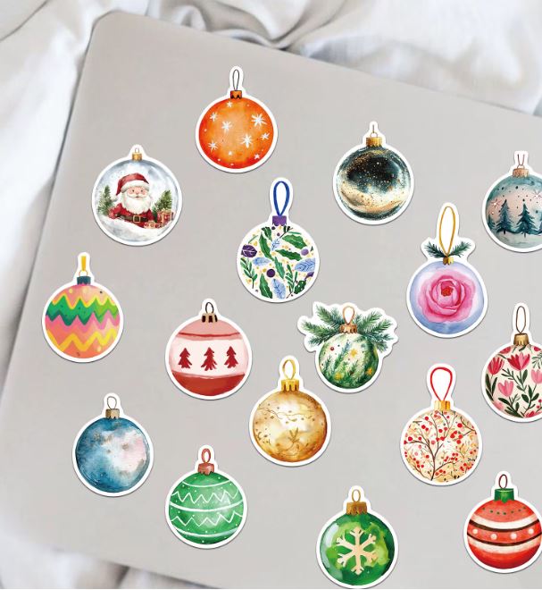Naklejki Wlepy Bombki Choinka Święta Boże Narodzenie 55szt STICKERBOMB