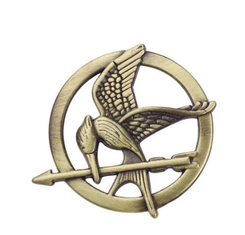 Przypinka emaliowana metalowa PIN Kosogłos Mockingjay Igrzyska Śmierci anty