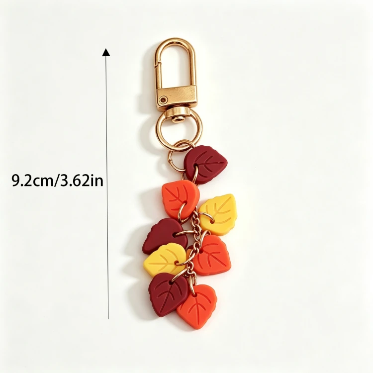 Brelok Breloczek Zawieszka Elegenckie Jesienne Liście Klonu 9cm