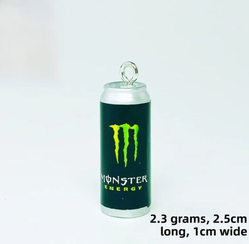 Zawieszka żywiczna Charm Puszka Monster Napój czarny 25mm 1 szt