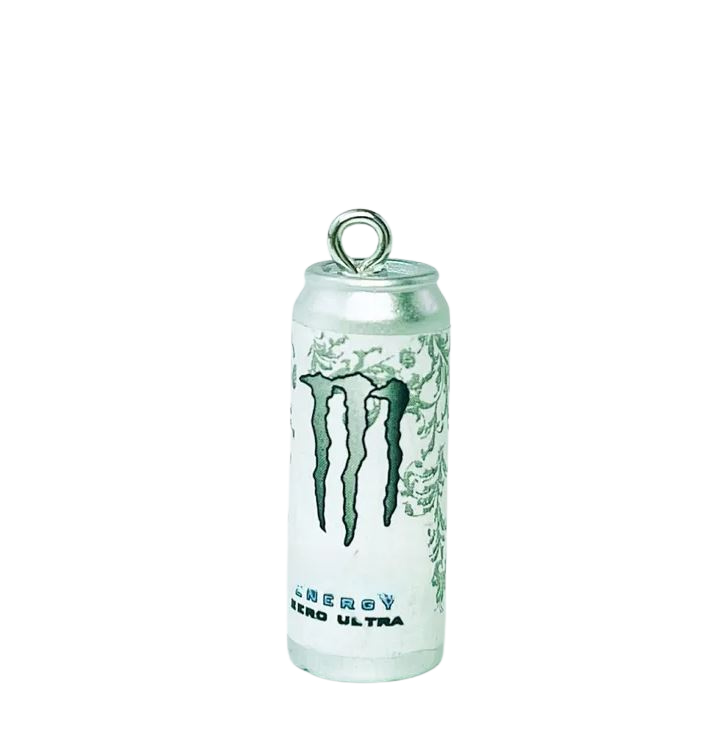 Zawieszka żywiczna Charm Puszka Monster Napój biały 25mm 1 szt