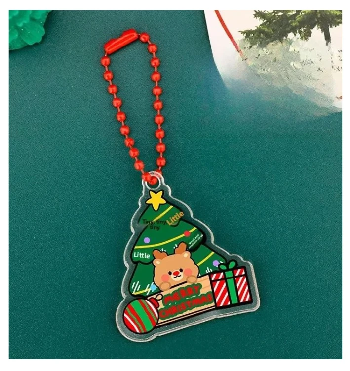 Brelok akrylowy Zawieszka Świąteczna Renifer Kawaii Boże Narodzenie
