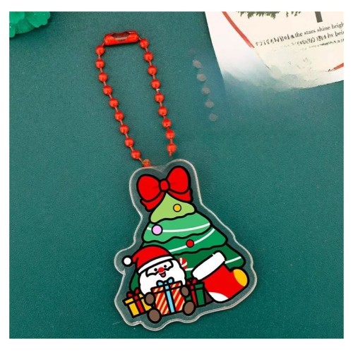 Brelok akrylowy Zawieszka Świąteczna Mikołaj Kawaii Boże Narodzenie