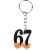 Brelok gumowy „67” Six Seven Brainrot Skibidi Essa Zabawne Memy ver. 1