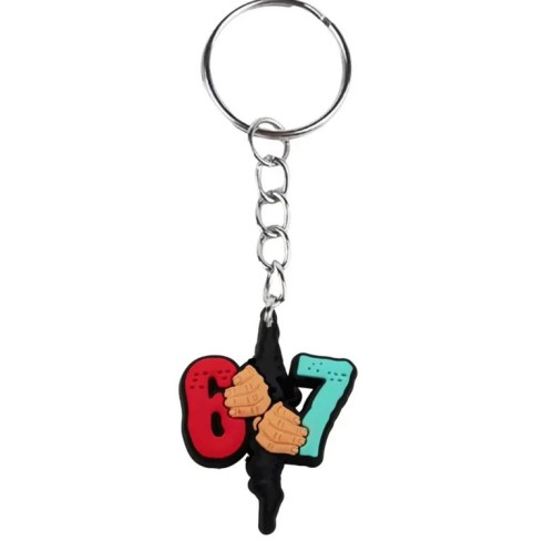 Brelok gumowy „67” Six Seven Brainrot Skibidi Essa Zabawne Memy ver. 4