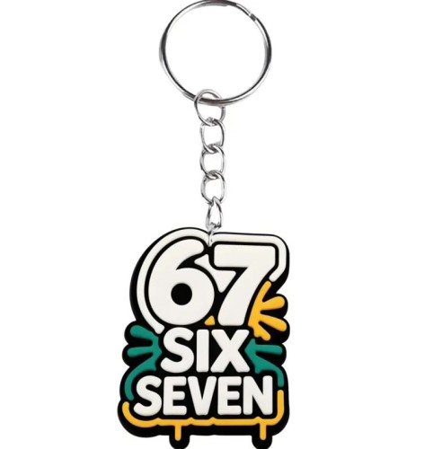 Brelok gumowy „67” Six Seven Brainrot Skibidi Essa Zabawne Memy ver. 5