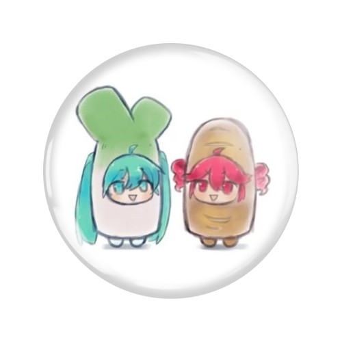 Przypinka button badzik badge Hatsune Miku i Kasane Teto Vocaloid 58mm