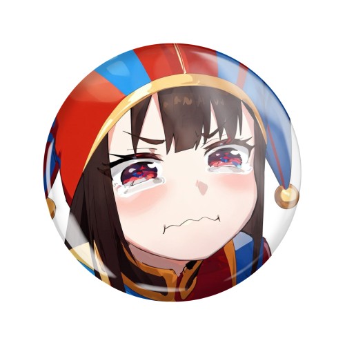 Przypinka button badzik badge Aqua Crying Pomni Memy Śmieszne obrazki 58mm