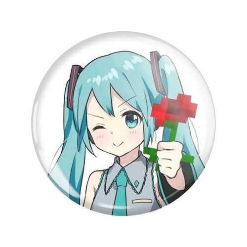 Przypinka button badzik badge Hatsune Miku Vocaloid ver.1 58mm