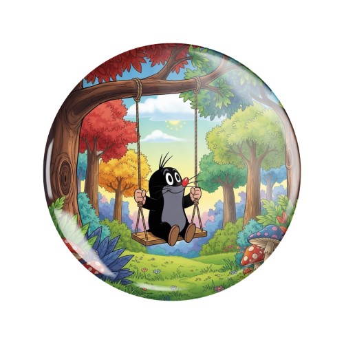Magnes okrągły na lodówkę Krecik Bajka The Little Mole 58mm