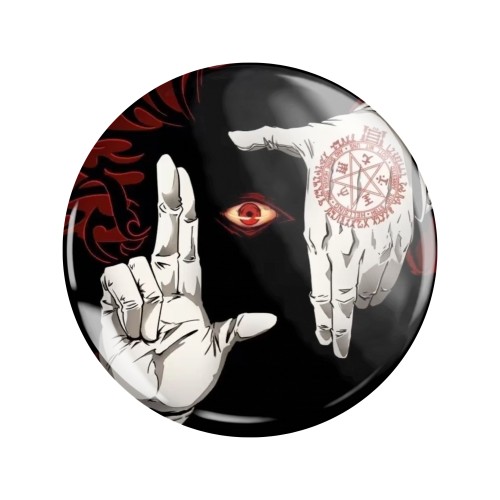 Magnes okrągły na lodówkę Alucard Hellsing ver. 1 58mm