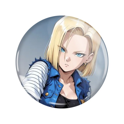 Przypinka button badzik badge C 18 Android 18 Dragon Ball ver.1 58mm