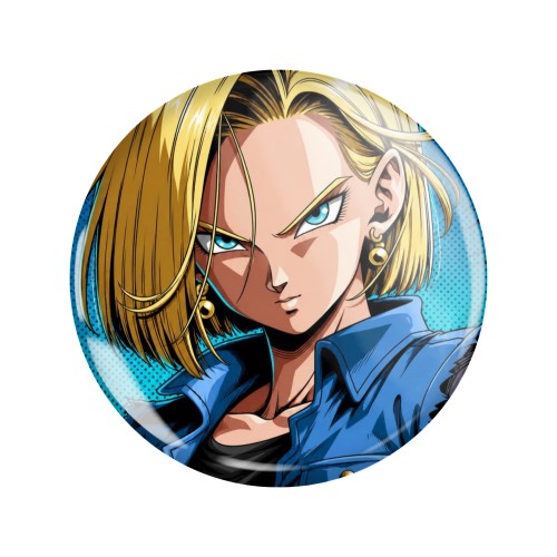 Przypinka button badzik badge C 18 Android 18 Dragon Ball ver.2 58mm