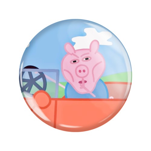 Przypinka button badzik badge George Meme Świnka Peppa 58mm