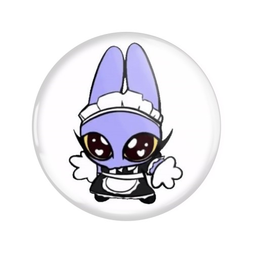 Przypinka button badzik badge Basiilleaf Bazyl Maid Jax Digital Circus 58mm