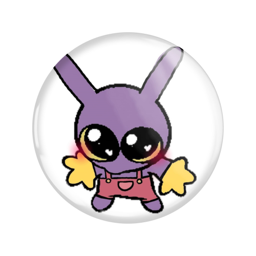 Przypinka button badzik badge Basiilleaf Bazyl Jax Digital Circus 58mm