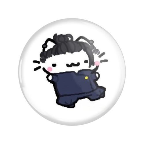 Przypinka button badzik badge Basiilleaf Bazyl Suguru Geto Jujutsu Kaisen 58mm