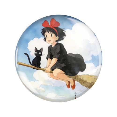 Magnes okrągły na lodówk Jiji Podniebna Poczta Kiki Ghibli ver. 2 58mm