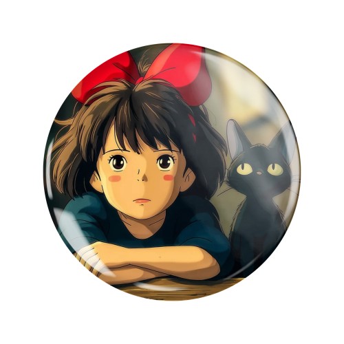 Magnes okrągły na lodówkę Jiji Podniebna Poczta Kiki Ghibli ver. 5 58mm