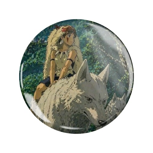 Przypinka button badzik badge San Księżniczka Mononoke Ghibli ver. 3 58mm