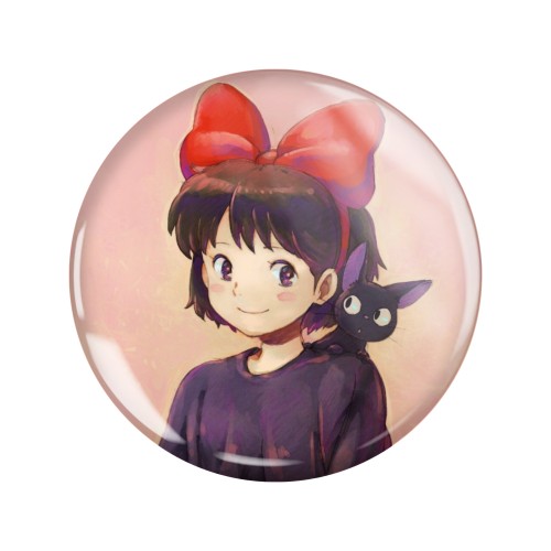 Przypinka button badzik badge Jiji Podniebna Poczta Kiki Ghibli ver. 4 58mm