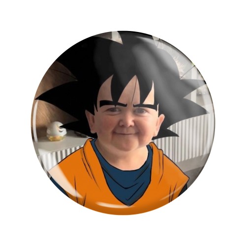 Magnes okrągły na lodówkę Hasbulla Goku Meme Memy 58mm