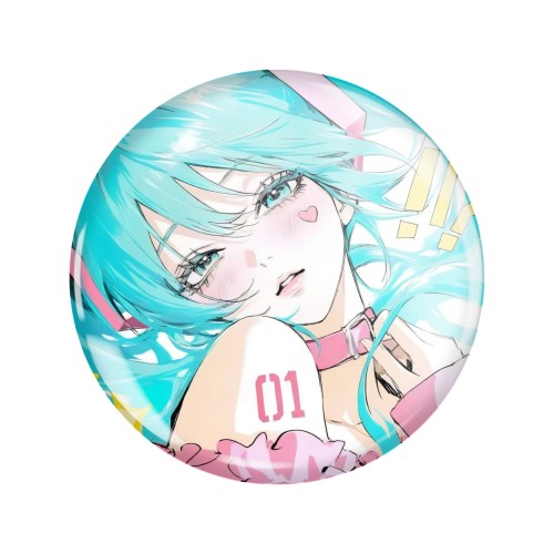 Magnes okrągły na lodówkę Hatsune Miku Vocaloid ver. 9 58mm