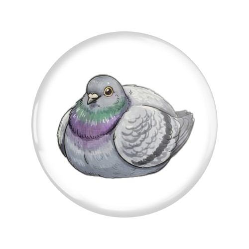 Magnes okrągły na lodówkę Gołąb Pigeon Memy Śmieszne obrazki ver. 2 58mm