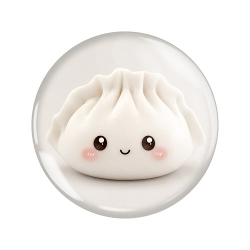 Magnes okrągły na lodówkę Gniotek Pierożek Dumpling ver. 1 58mm