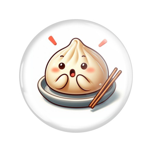 Magnes okrągły na lodówkę Gniotek Pierożek Dumpling ver. 2 58mm